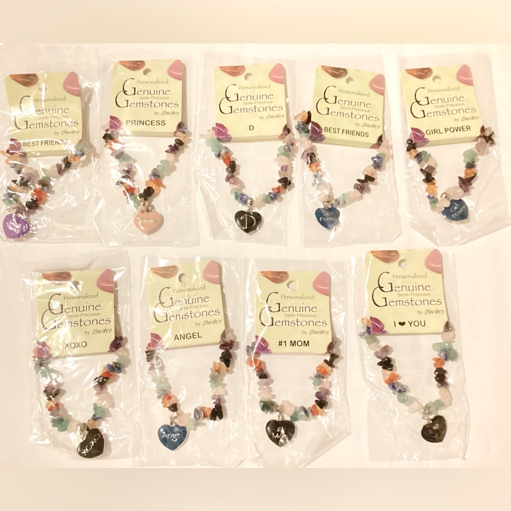COPY - 2 Bracelets for $18. SWIBCO Personalized semi- precious Gemstones Bracel…